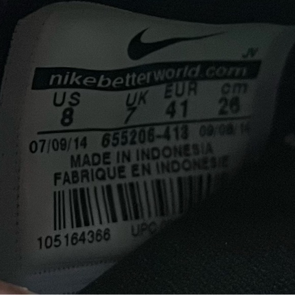 Nike Roshe Run Poison Green Palm Trees Mens Size 8 Running Shoes Sneakers Blue - Picture 8 of 8